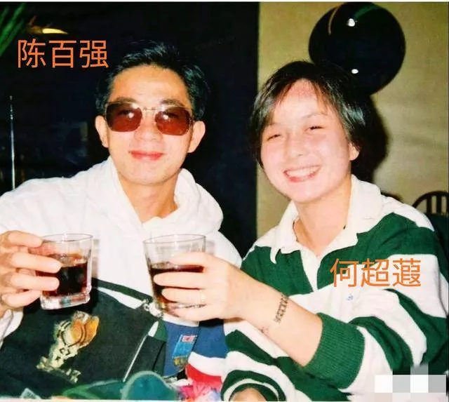 80年代，何超蕸和陈百强，一张罕见的合影
