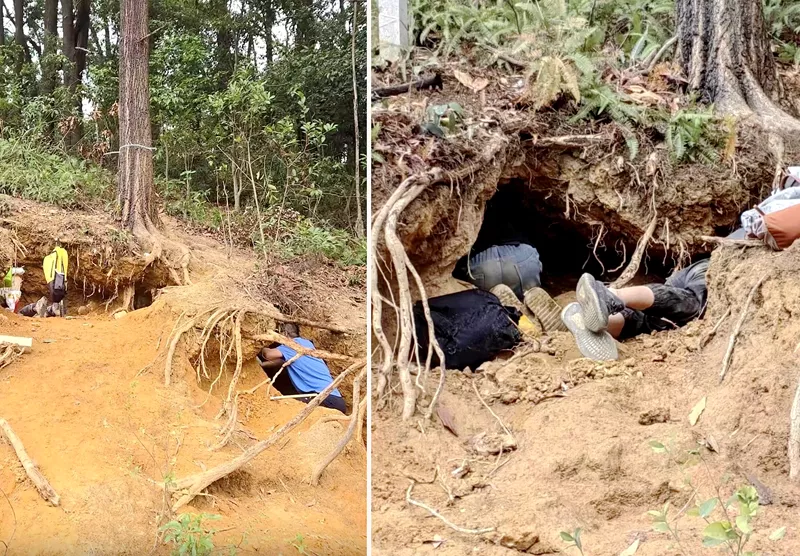 疯狂"淘晶热"！广州暹岗大山遭人私挖水晶破坏