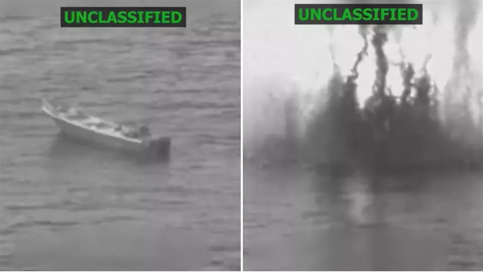 美军“炸涉运毒船”震撼画面曝！累积已182死