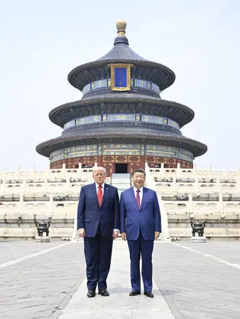 带川普看天坛,习近平:寓意中国人"天圆地方"宇宙观