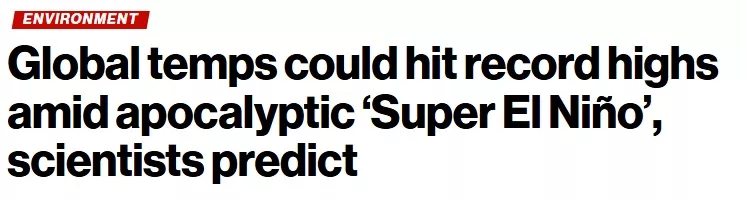 “超级圣婴”或卷土重来！全球气温恐再冲历史新高